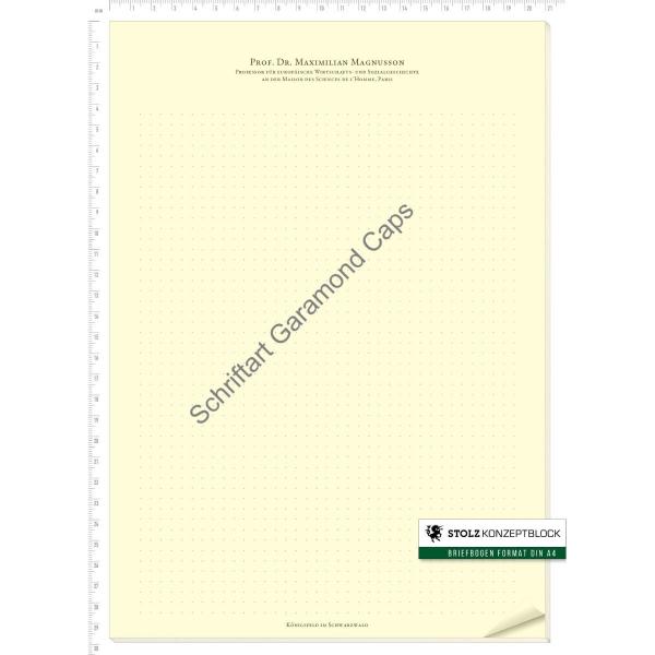 STOLZ Konzeptblock A4 punktiert (Garamond Caps)